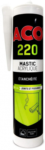 ACO 220 - Mastic Acrylique - Joint de Menuiserie - Blanc - 300mL