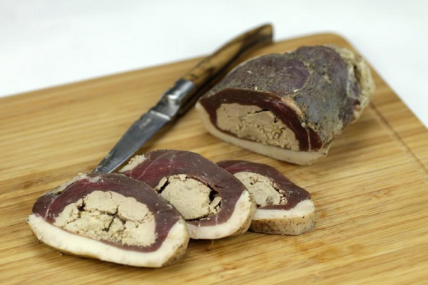 Magret séché fourré au foie gras - 400 g