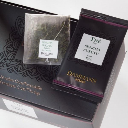 Sencha Fukuyu, thé vert, boîte de 24 sachets suremballés