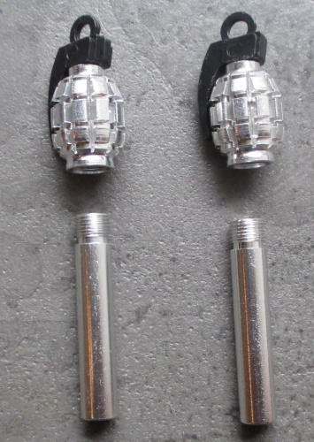 loquets de porte grenade chrome (x2) auto universel rod