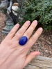 Bague réglable pierre ovale en lapis lazuli
