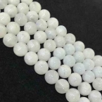 Perles Pierre de Lune Blanche - 6mm