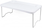 Table lit pliable multi-fonctions, travail ou déjeuner, dimensions 57 x 35 x 23 cm, couleur blanche